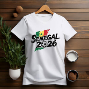 Senegal 2026 Soccer Brush Lettering T-Shirt