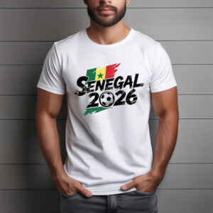 Senegal 2026 Soccer Brush Lettering T-Shirt