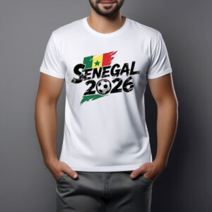 Senegal 2026 Soccer Brush Lettering T-Shirt