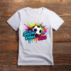 Soccer Vibes 2026 Paint Splash Graphic Shirt
