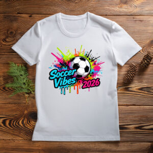 Soccer Vibes 2026 Paint Splash Graphic Shirt