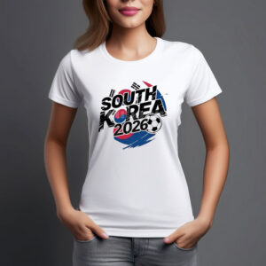 South Korea 2026 Soccer Brush Typography T-Shirt