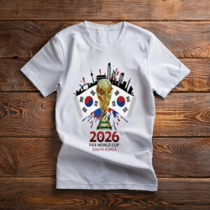 South Korea FIFA World Cup 2026 Trophy Graphic Shirt