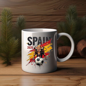 Spain 2026 Bull Soccer Mug