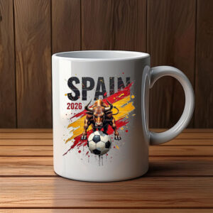 Spain 2026 Bull Soccer Mug