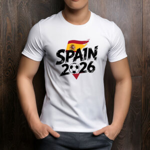 Spain 2026 Soccer Brush Lettering Shirt