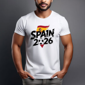 Spain 2026 Soccer Brush Lettering Shirt