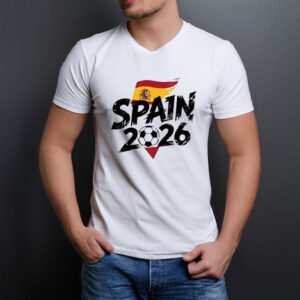 Spain 2026 Soccer Brush Lettering Shirt