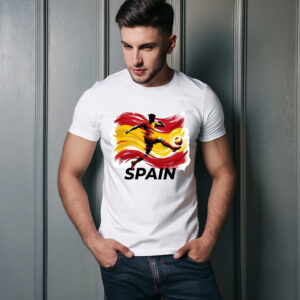 Spain World Cup 2026 Dynamic Soccer Art Shirt