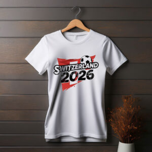 Switzerland 2026 Soccer Brush Typography T-Shirt