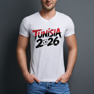 Tunisia 2026 Soccer Brush Graphic Shirt