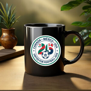 USA Canada Mexico World Cup 2026 Round Emblem Mug