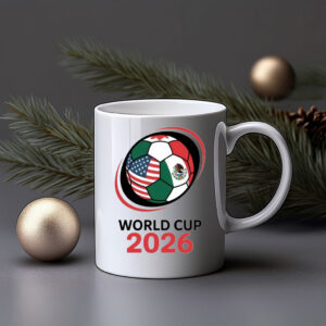 USA Mexico Soccer Ball World Cup 2026 Mug