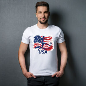 USA World Cup 2026 Dynamic Soccer Art Shirt