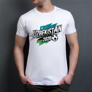Uzbekistan 2026 Soccer Brush Lettering T-Shirt