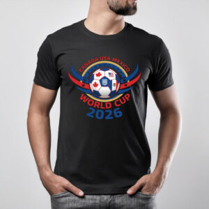 World Cup 2026 Canada USA Mexico Crest Soccer Shirt