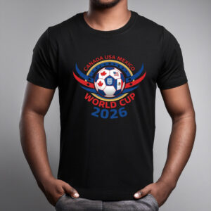 World Cup 2026 Canada USA Mexico Crest Soccer Shirt