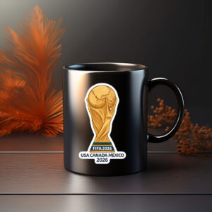 World Cup 2026 Gold Trophy Icon Coffee Mug