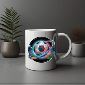 World Cup 2026 Neon Orbit Soccer Coffee Mug