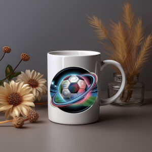 World Cup 2026 Neon Orbit Soccer Coffee Mug