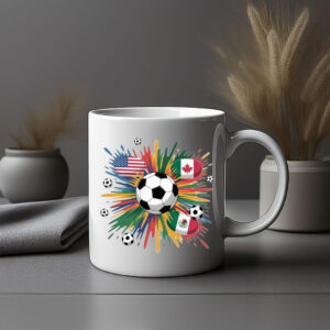 World Cup 2026 North America Soccer Ball Mug