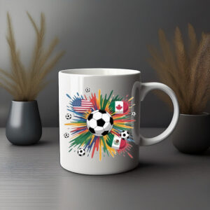 World Cup 2026 North America Soccer Ball Mug