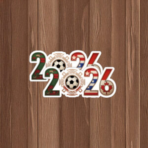 World Cup 2026 Soccer Ball Typography Sticker