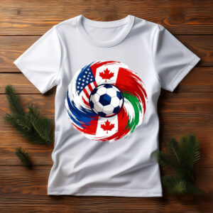 World Cup 2026 Tricolor Soccer Swirl Shirt