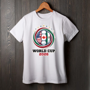 World Cup 2026 USA Canada Soccer Ball Badge Shirt