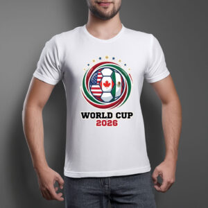 World Cup 2026 USA Canada Soccer Ball Badge Shirt