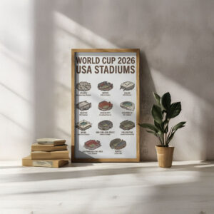 World Cup 2026 USA Stadiums Art Print